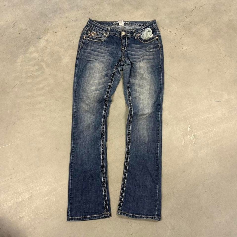 Y2K Dark Wash Flared Bootcut Wide Leg Fall Essential Low Rise Woman's Jeans‎